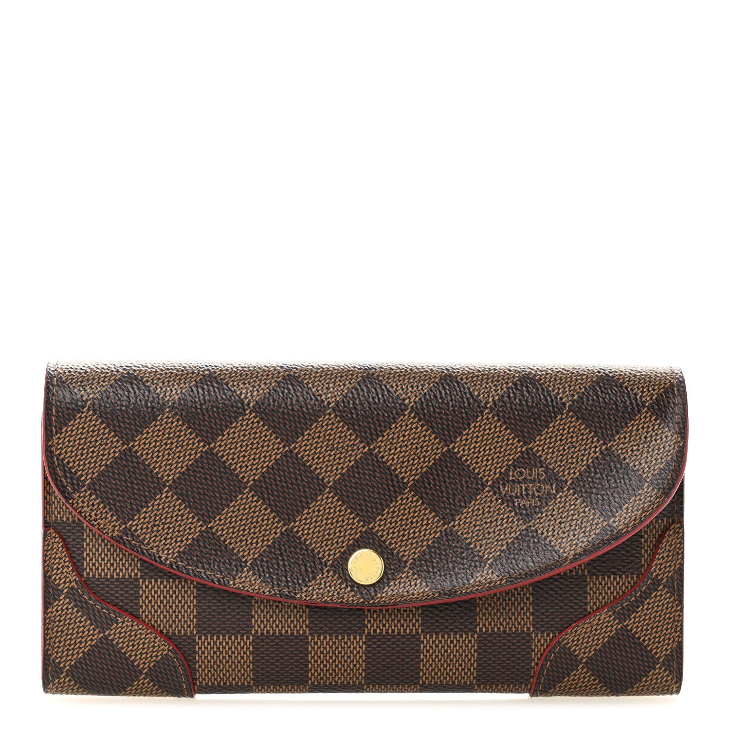 Louis Vuitton Damier Ebene Caissa Wallet Cherry 1 of 9