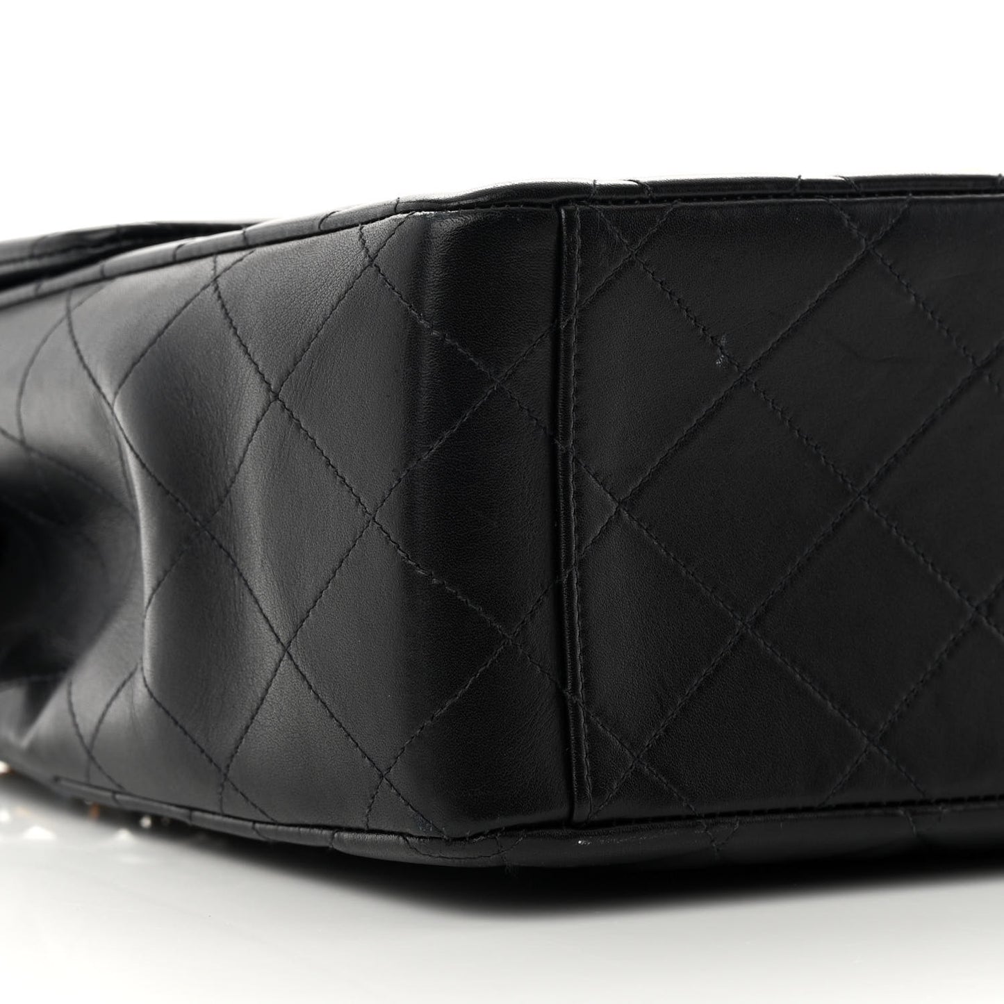 Lambskin Quilted XL Jumbo Single Flap Black