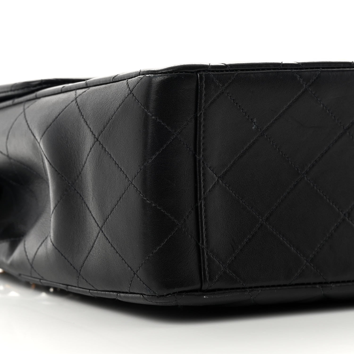 Chanel Lambskin Quilted XL Jumbo Single Flap Black 10 of 17