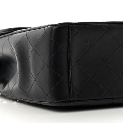 Chanel Lambskin Quilted XL Jumbo Single Flap Black 10 of 17
