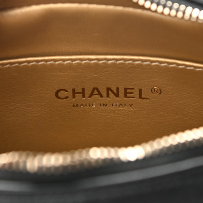 Chanel Lambskin Quilted CC Pearl Crush Camera Case Black 6 of 11