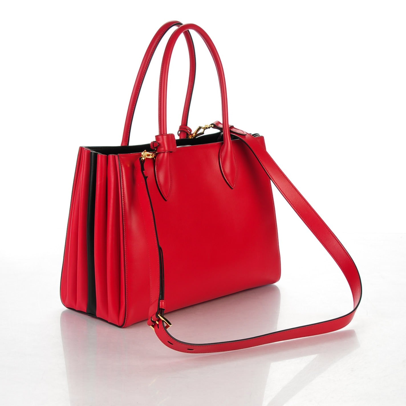 City Calf Bibliotheque Tote Fuoco Black