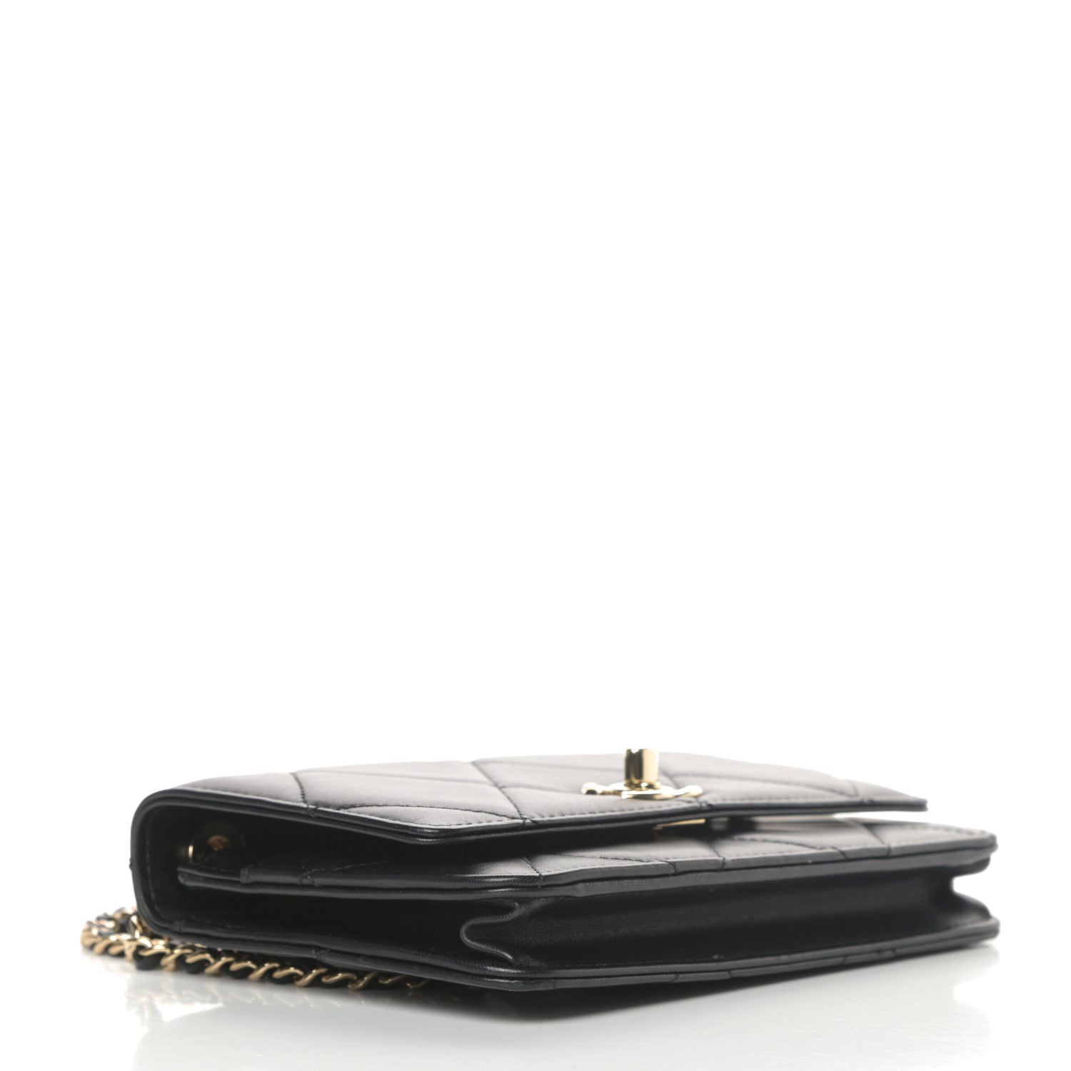 Chanel Lambskin Quilted Trendy CC Wallet On Chain WOC Black 4 of 15