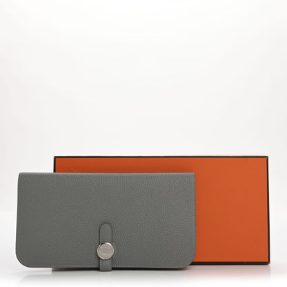 Hermes Togo Dogon Recto Verso Wallet Gris Mouette 8 of 8