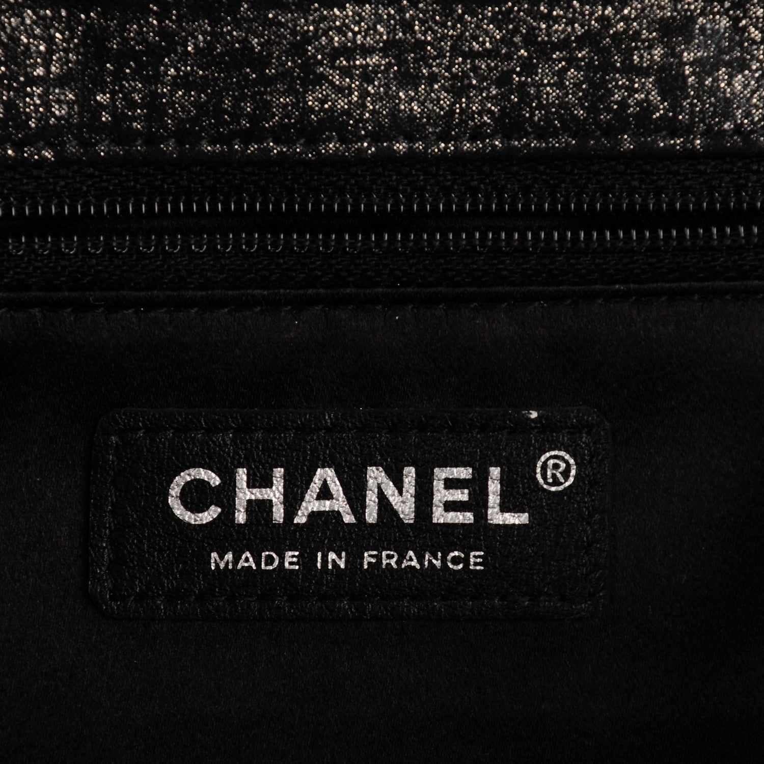 Chanel Glitter Fabric Quilted Flap Clutch With Butterfly Chain Black 6 of 8