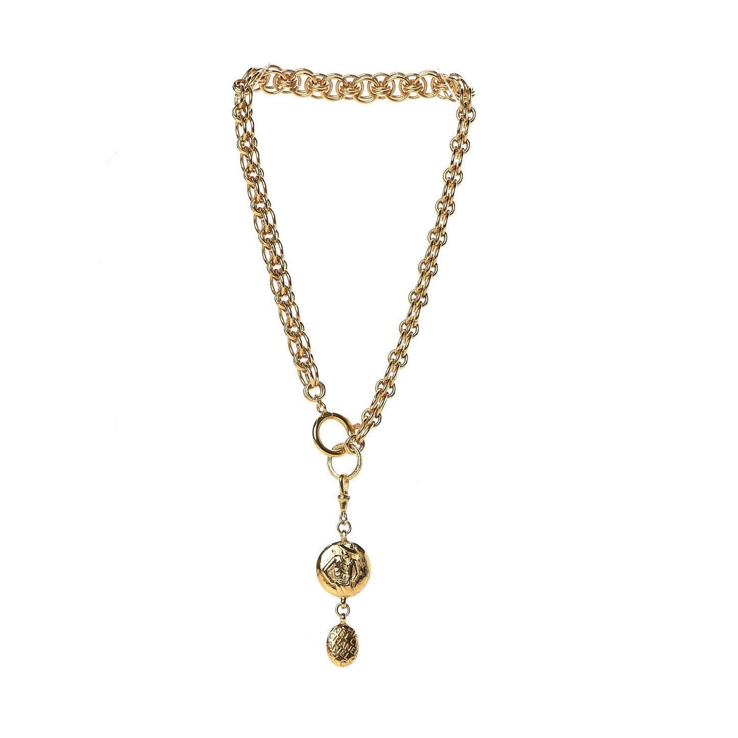 Medallion Choker Necklace Gold