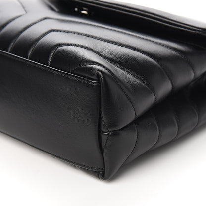 Saint Laurent Calfskin Y Quilted Monogram Small Loulou Chain Satchel Black 8 of 9