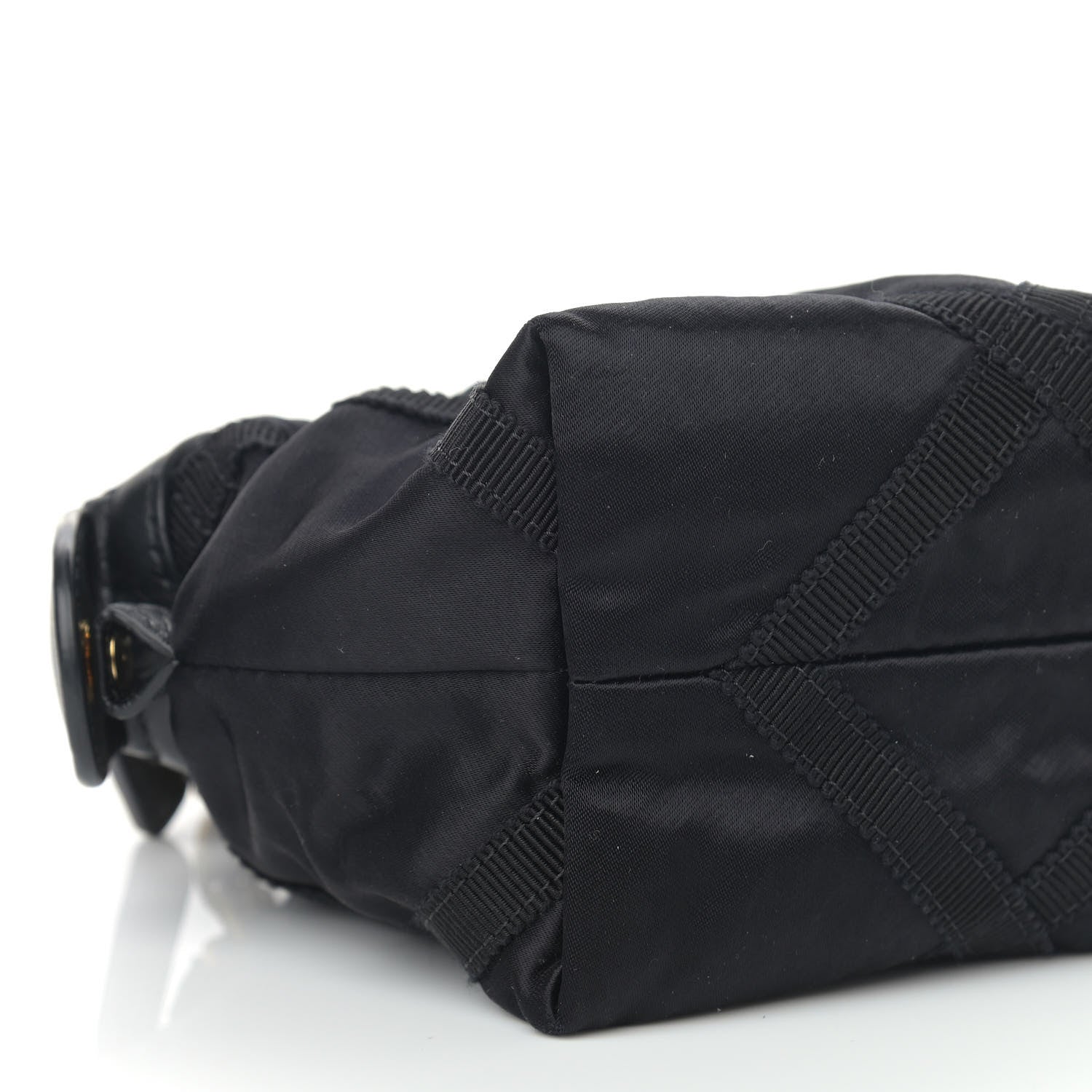 Chanel Nylon Grosgrain Quilted Lifestyle Clutch with Chain Black 9 of 10
