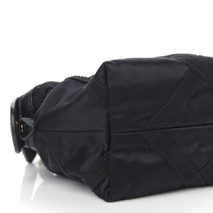 Chanel Nylon Grosgrain Quilted Lifestyle Clutch with Chain Black 9 of 10