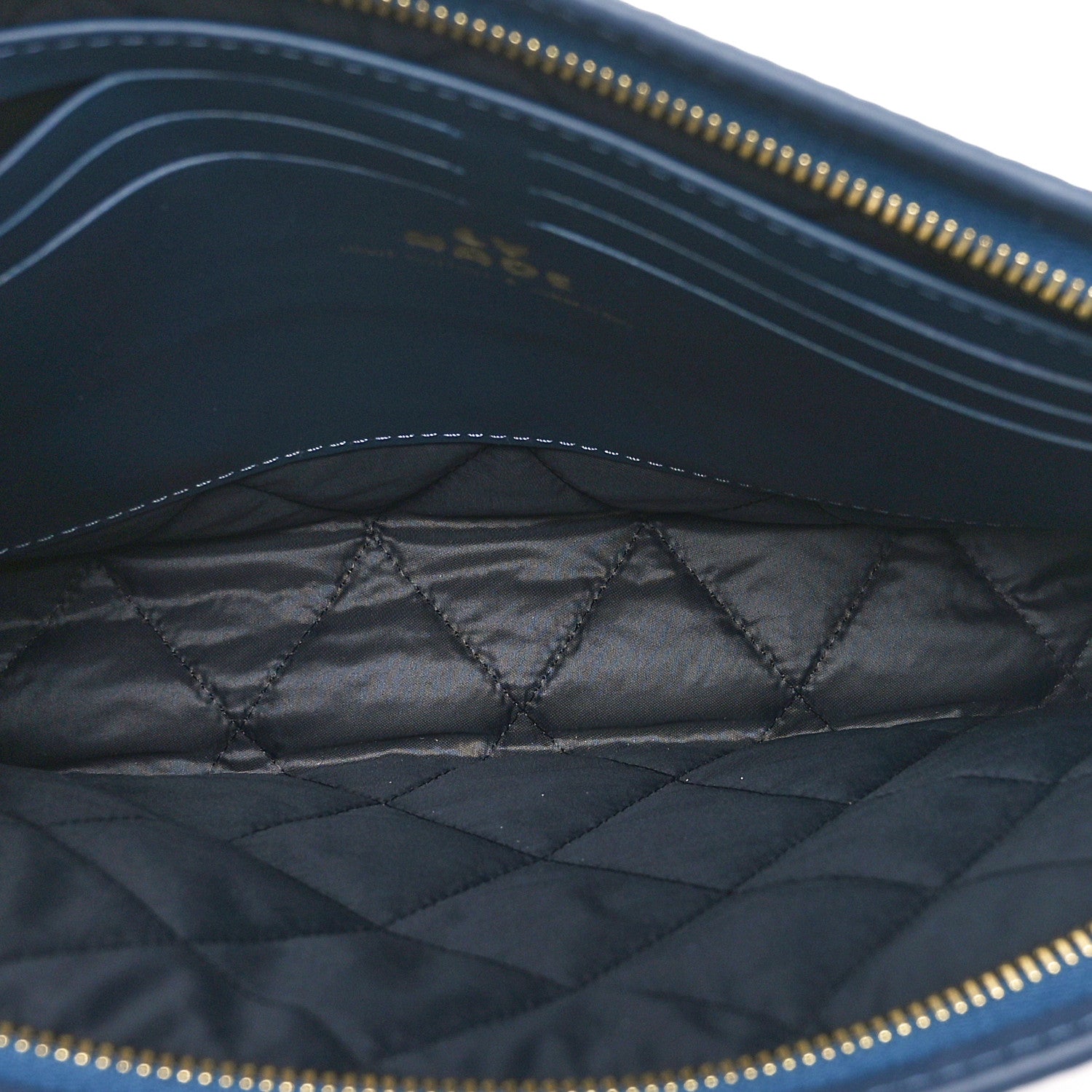 Louis Vuitton X NIGO Taurillon Monogram Denim Drip Pochette Voyage MM Blue 5 of 9