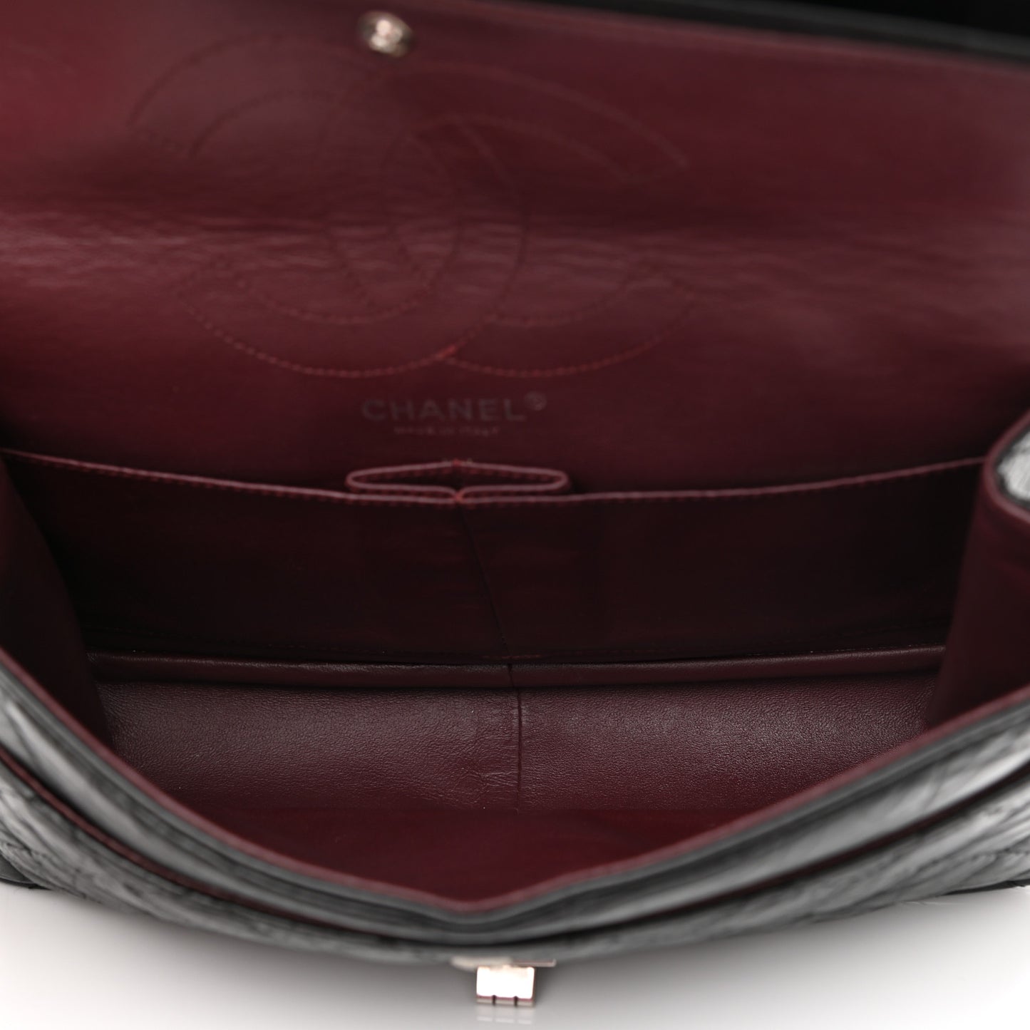 Aged Calfskin Quilted 2.55 Reissue 226 Flap Black