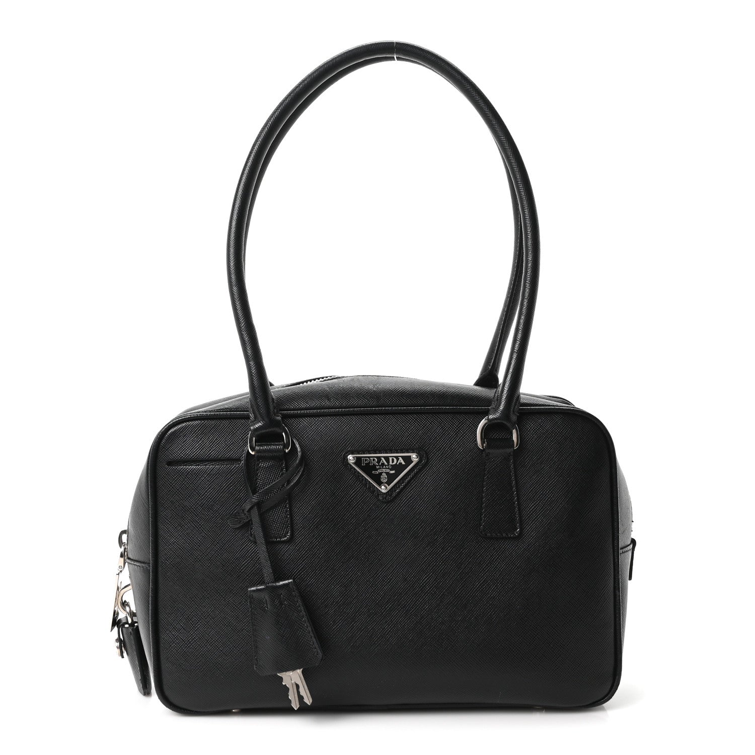 Prada Saffiano Vitello Bauletto Black 1 of 10
