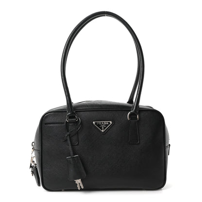 Prada Saffiano Vitello Bauletto Black 1 of 10