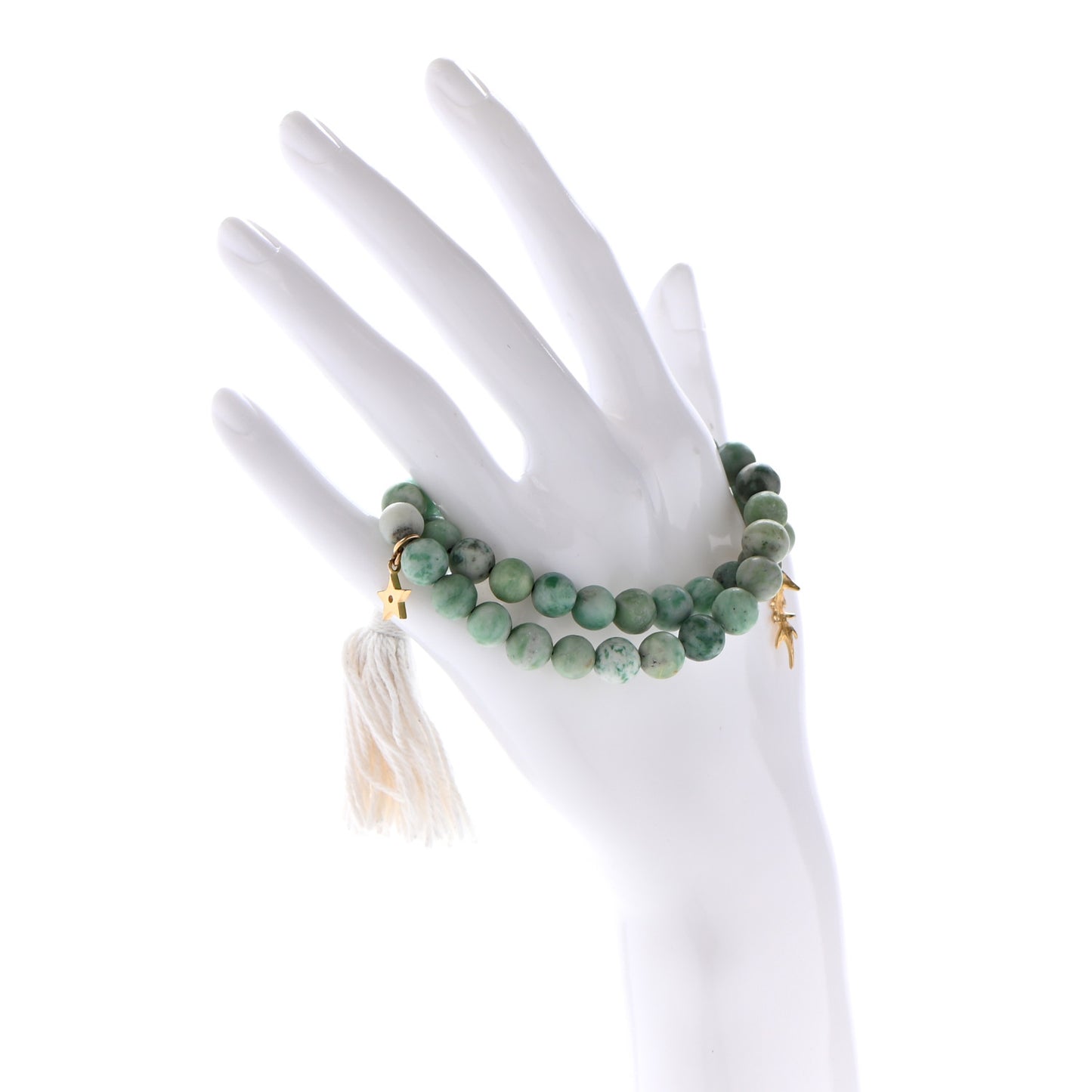 Metal Gray Hawk Jardin Double Bracelet Green Gold