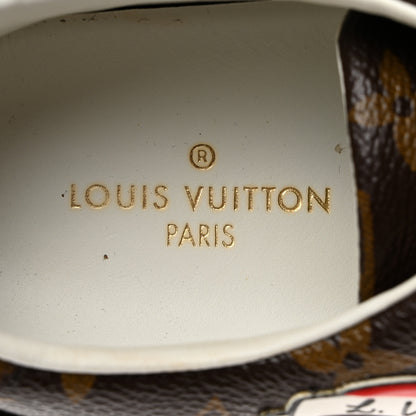 Louis Vuitton Calfskin Monogram LV Black Heart Sneakers 39 Cacao 6 of 9