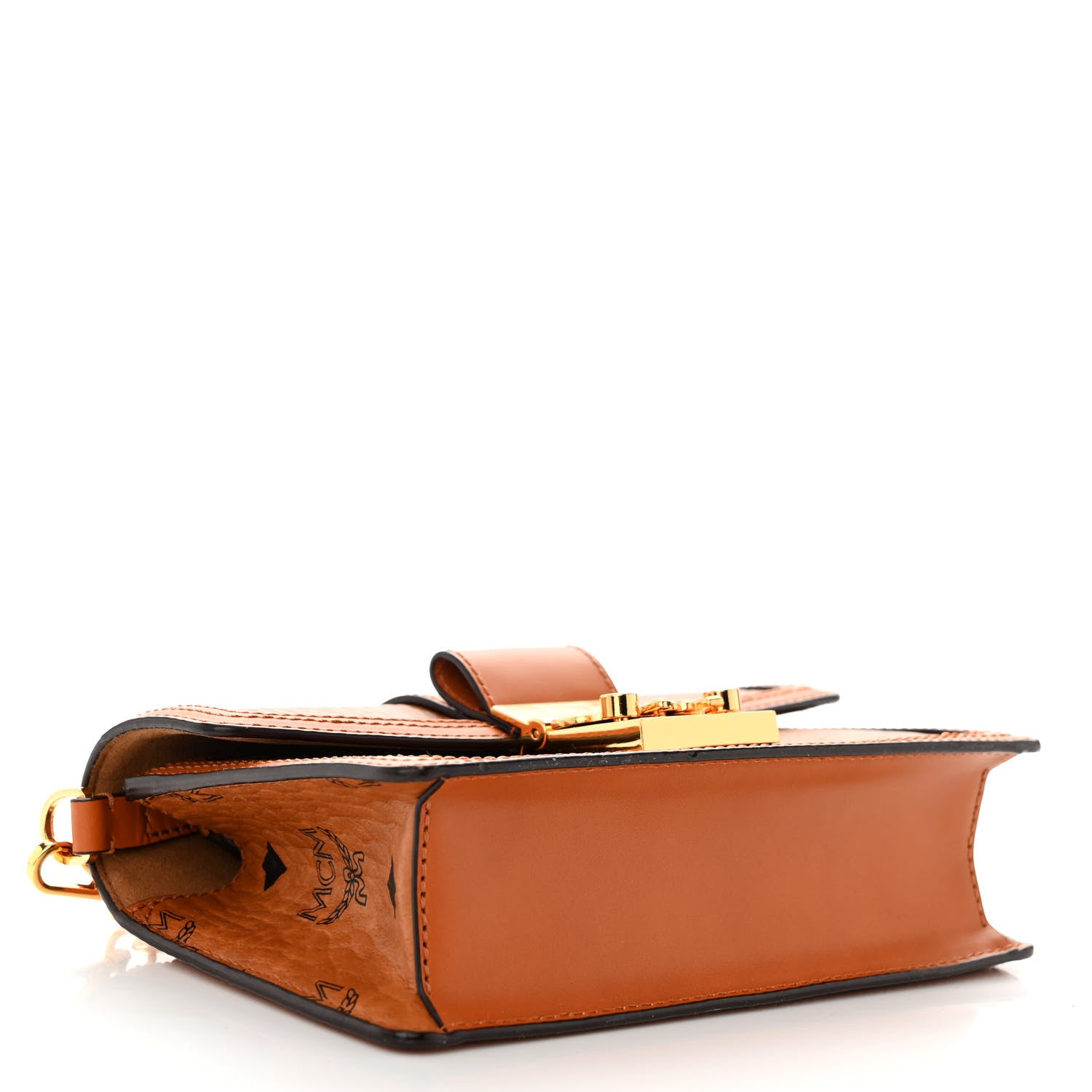 MCM Visetos Monogram Mini Tracy Crossbody Bag Cognac 4 of 9