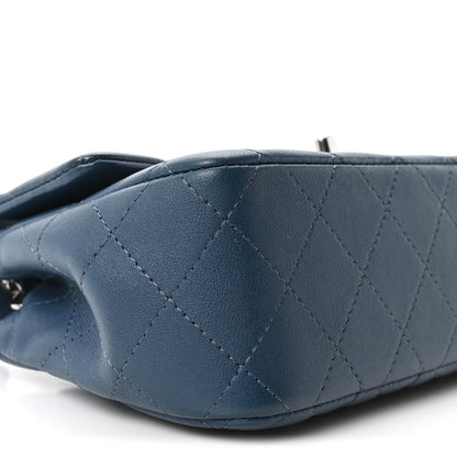 Chanel Lambskin Quilted Mini Rectangular Flap Blue 9 of 10