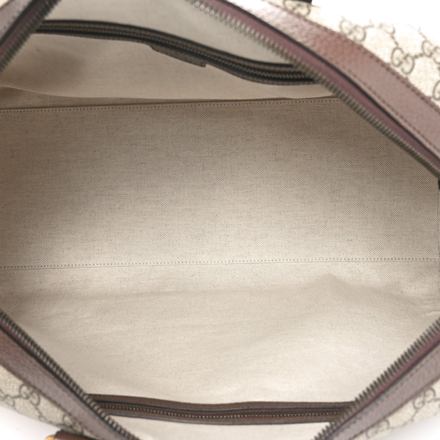 GG Supreme Monogram Textured Dollar Calfskin Web Medium Savoy Duffle Bag Beige Ebony New Acero