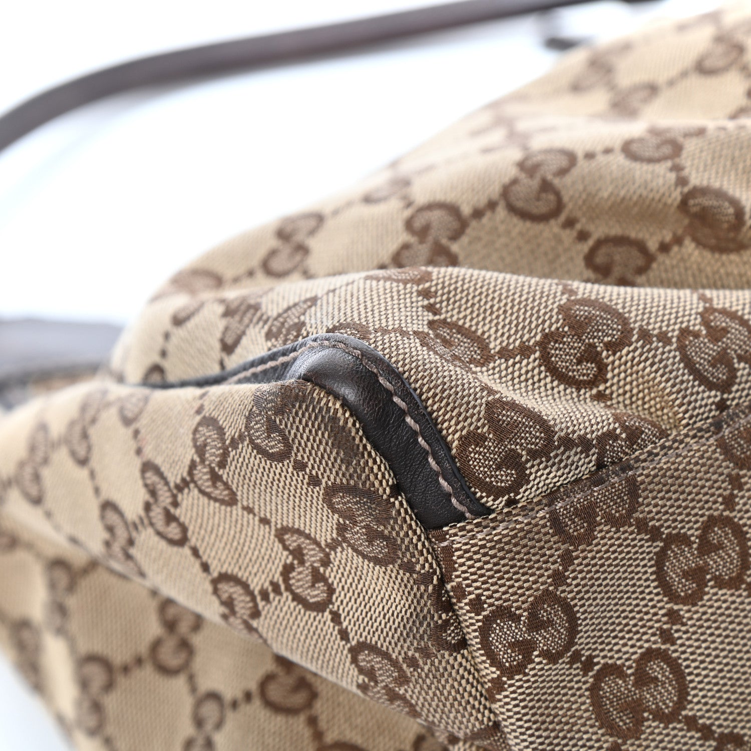 Gucci Monogram Large D Gold Hobo Dark Brown 13 of 17