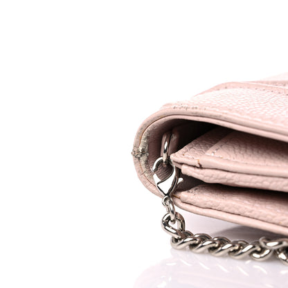 Christian Dior Grained Calfskin Diorama Croisiere Chain Wallet Rose Poudre 14 of 15