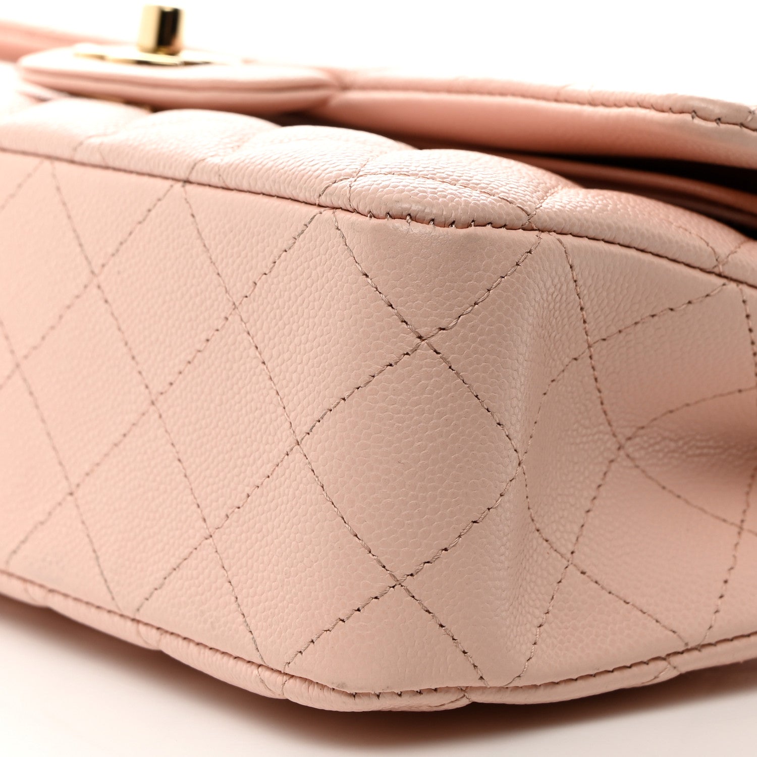 Chanel Caviar Quilted Medium Double Flap Light Pink 10 of 10
