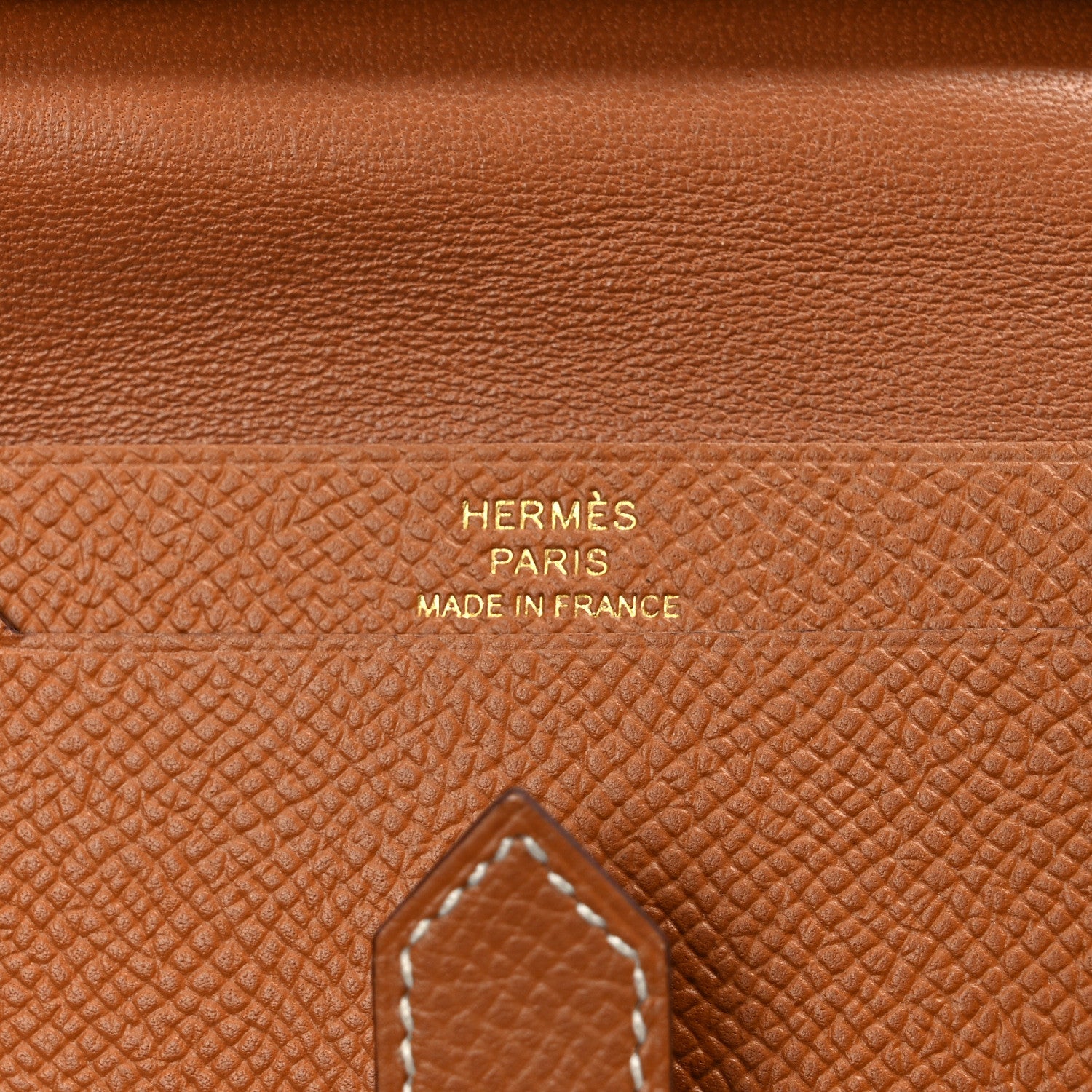 Hermes Epsom Bearn Card Holder Wallet Gold 6 of 7