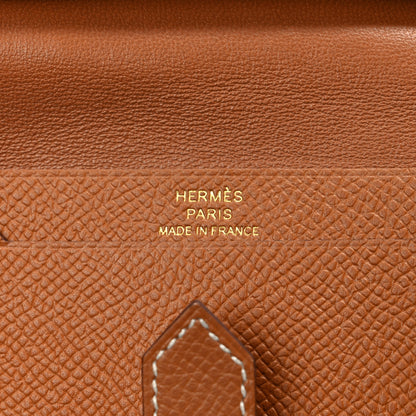 Hermes Epsom Bearn Card Holder Wallet Gold 6 of 7