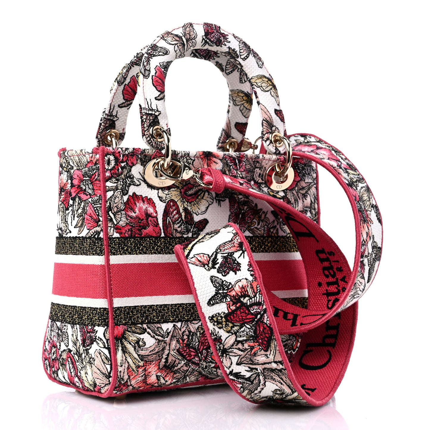 Canvas Embroidered Butterfly Print Medium Lady D-Lite Multicolor
