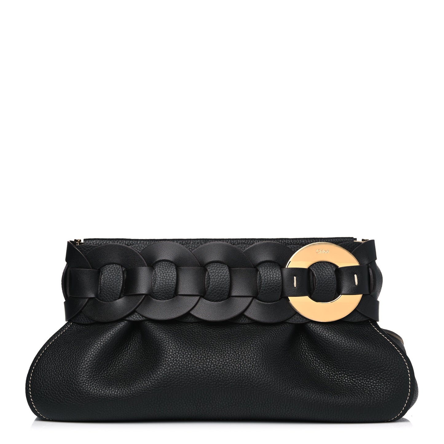 Grained Calfskin Darryl Clutch Black