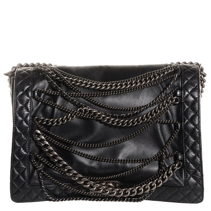 Chanel Calfskin Enchained XL Boy Flap Black 1 of 9