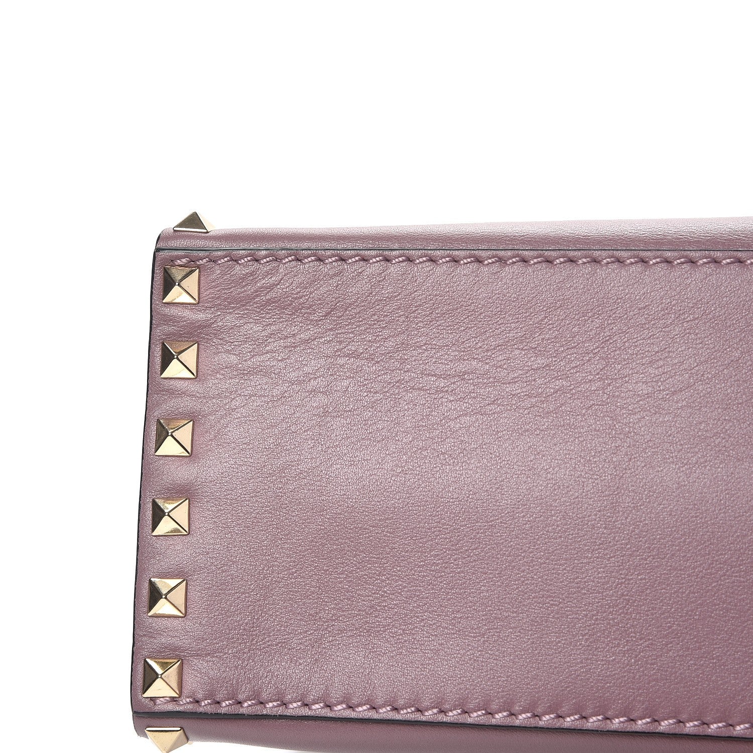 Valentino Garavani Calfskin Rockstud Single Handle Flap Bag Dark Mauve 10 of 11