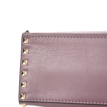 Valentino Garavani Calfskin Rockstud Single Handle Flap Bag Dark Mauve 10 of 11