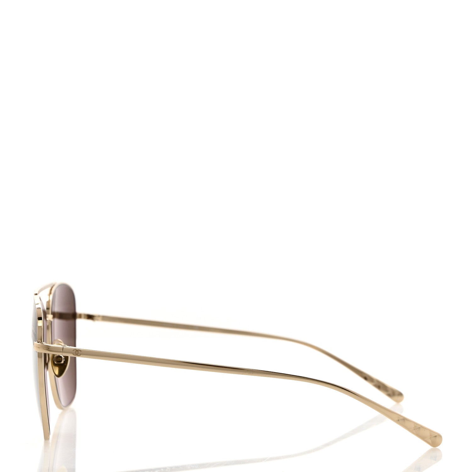 Chanel Metal Pilot Sunglasses 4256 Gold 3 of 8