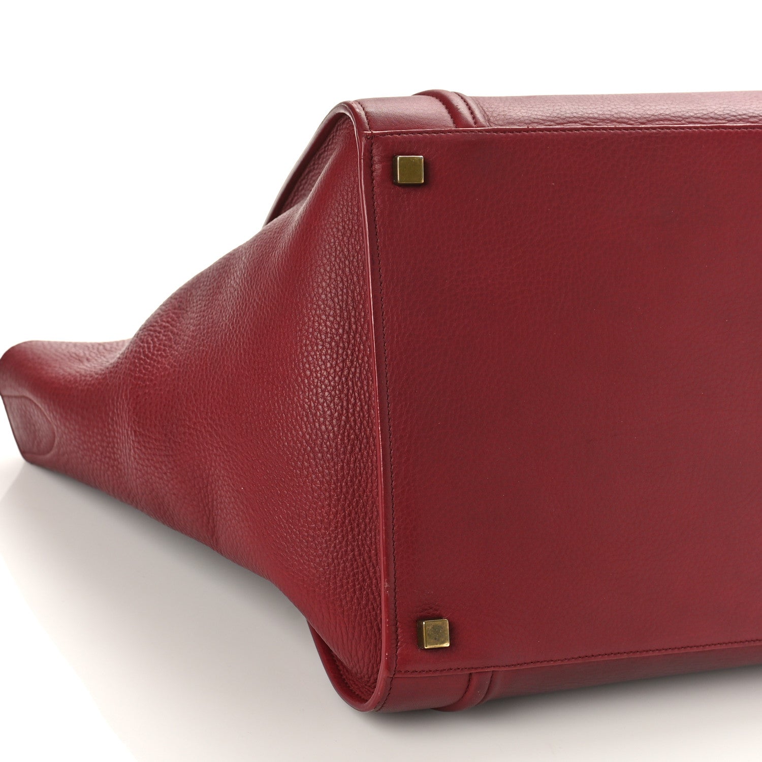 Celine Drummed Calfskin Medium Phantom Luggage Burgundy 8 of 11