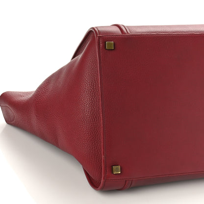 Celine Drummed Calfskin Medium Phantom Luggage Burgundy 8 of 11