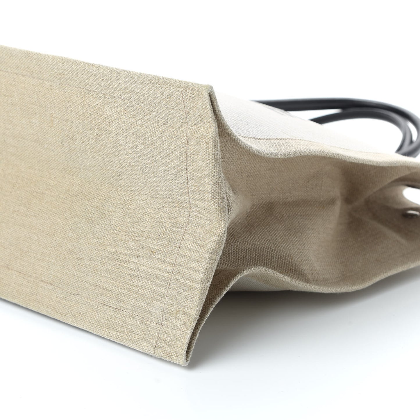 Linen Calfskin Rive Gauche Tote Optic White