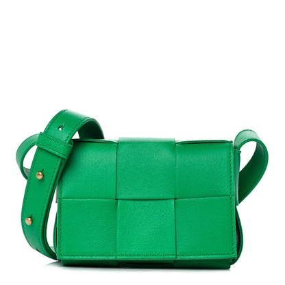 Bottega Veneta Lambskin Maxi Intrecciato Extra Mini Cassette Crossbody Bag Parakeet 1 of 9