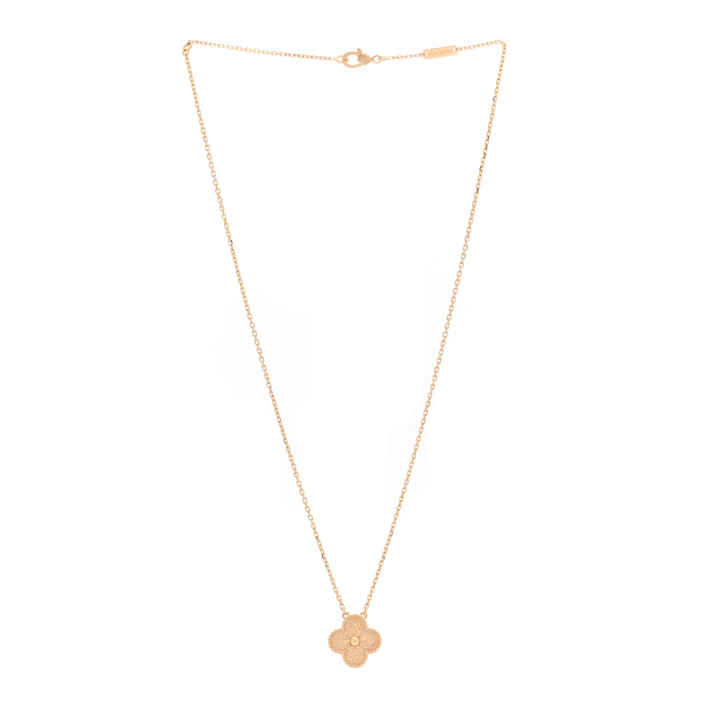 18K Yellow Gold Vintage Alhambra Pendant Necklace