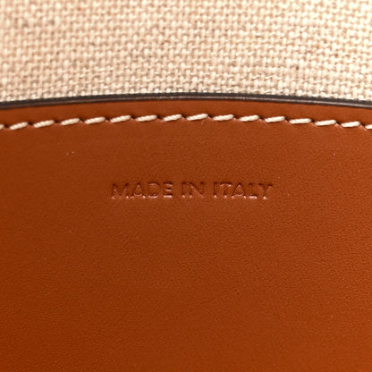 Celine Canvas Calfskin Triomphe Small Bucket Bag Natural Tan 7 of 11