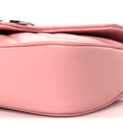 Gucci Calfskin Matelasse Super Mini GG Marmont Shoulder Bag Wild Rose 10 of 12
