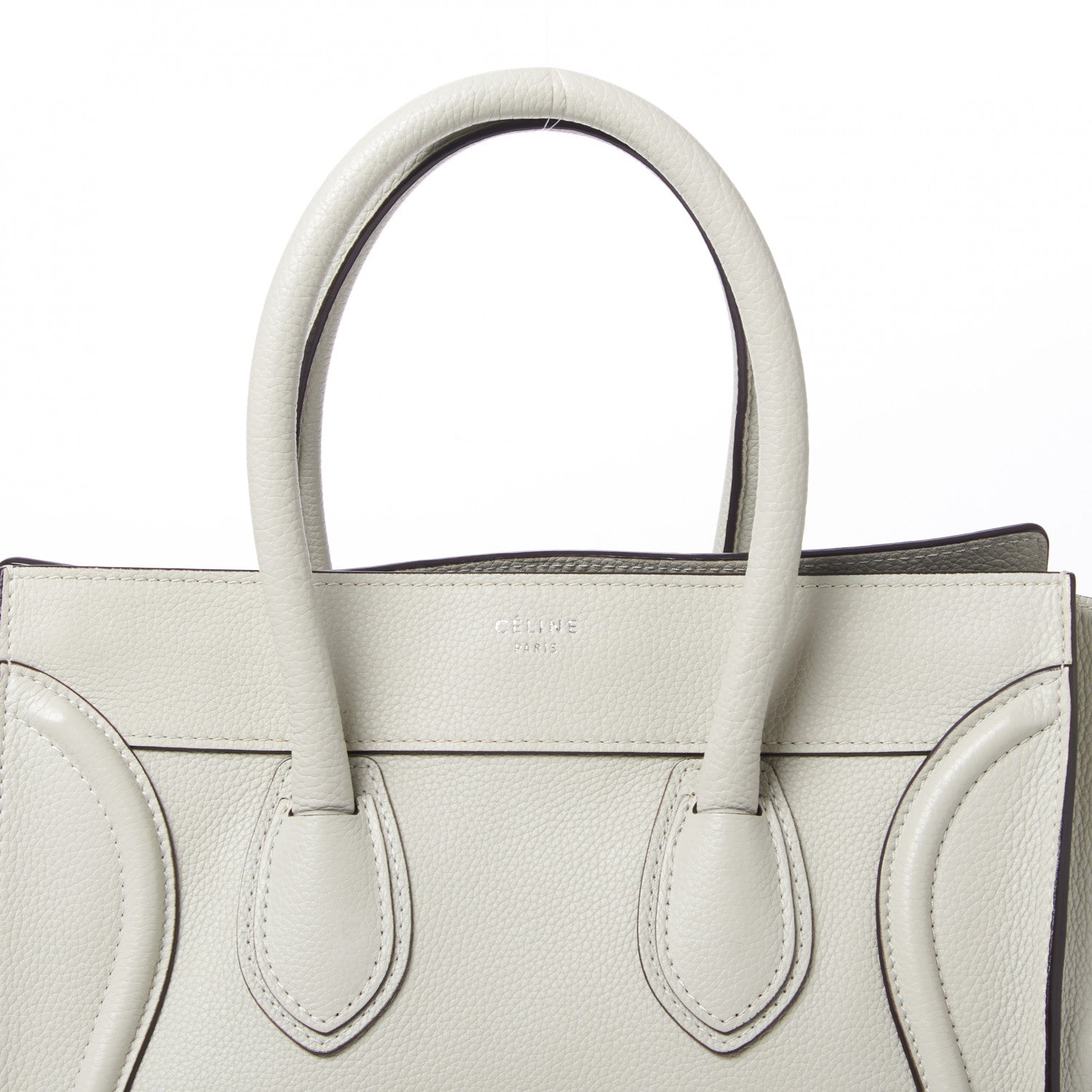Celine Drummed Calfskin Mini Luggage Lune 6 of 9
