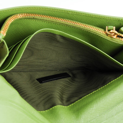 Prada Saffiano Metal Continental Flap Wallet Prato 6 of 8