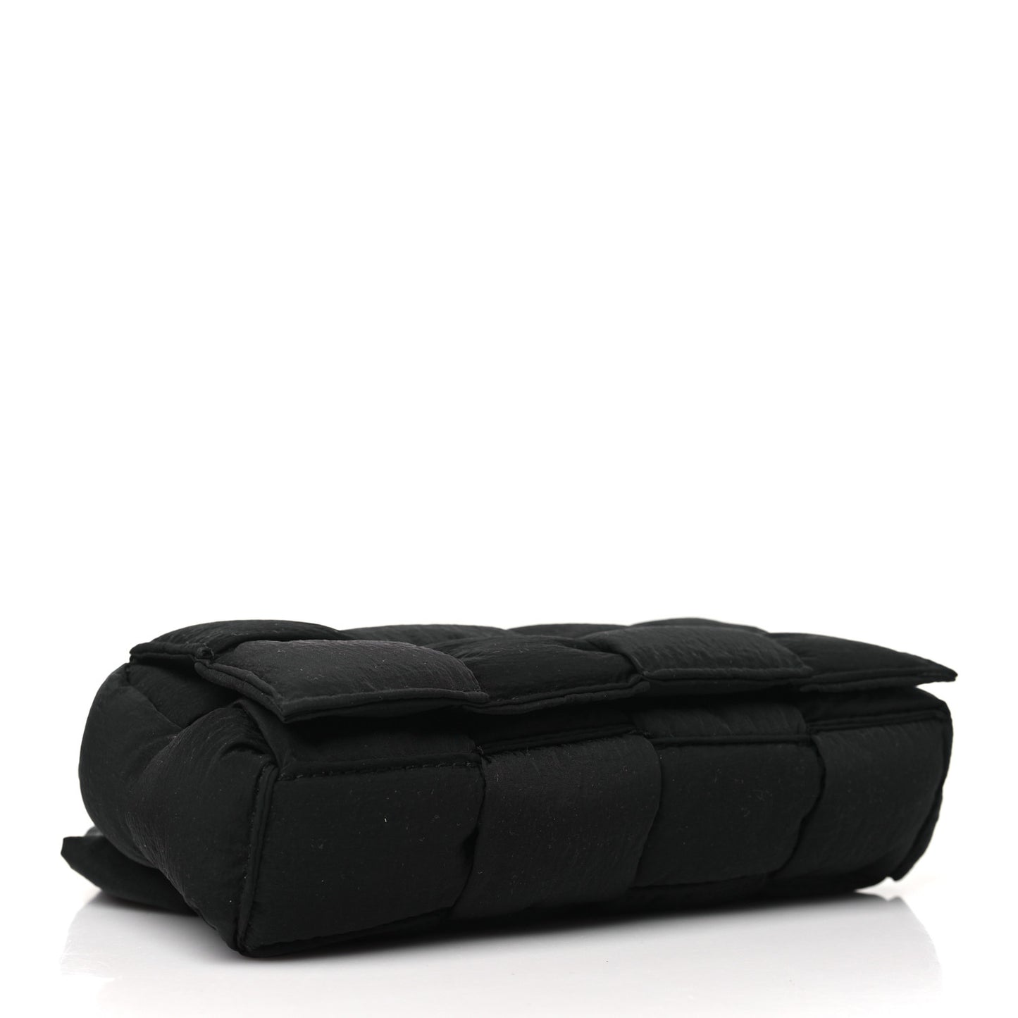Nylon Intrecciato Padded Tech Mini Cassette Belt Bag Black