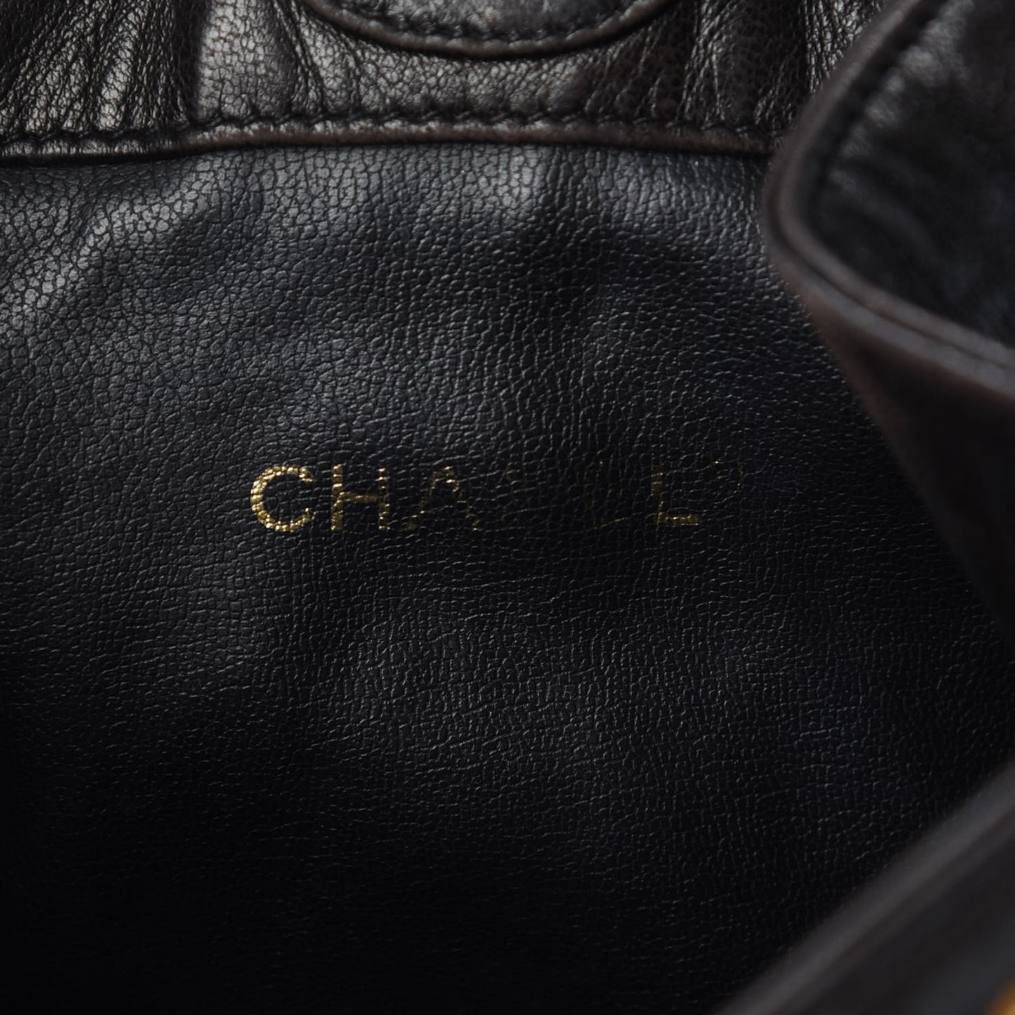 Lambskin CC Drawstring Backpack Brown