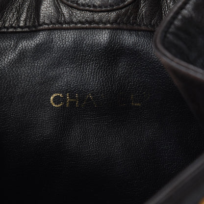 Chanel Lambskin CC Drawstring Backpack Brown 7 of 8