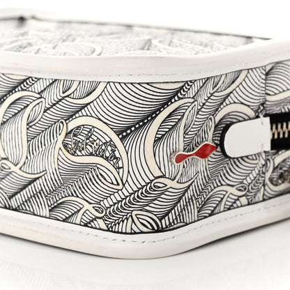 Christian Louboutin Calfskin Small Loubinth Radioloubi White Black 10 of 12