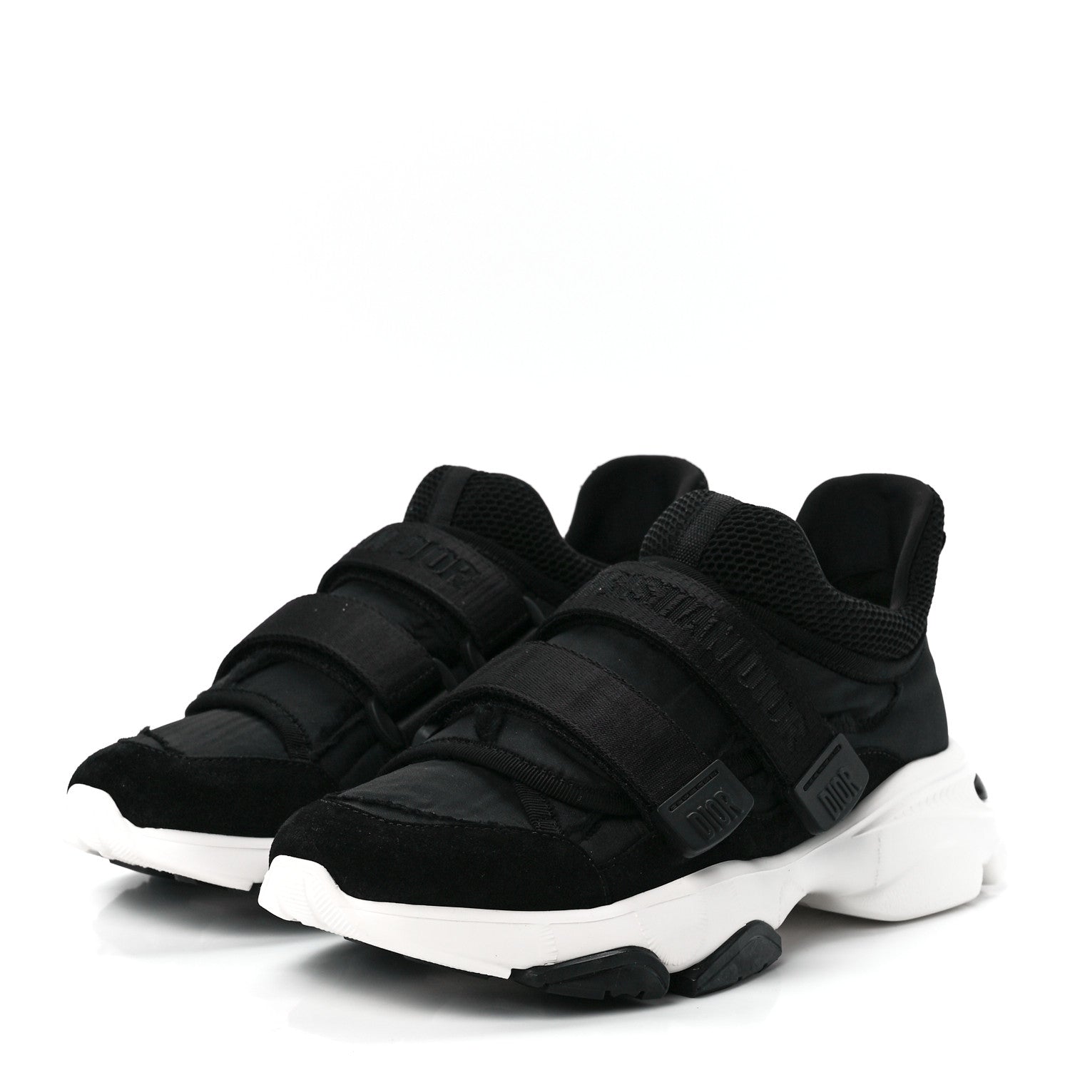 Christian Dior Technical Fabric Nylon Camouflage Womens D-Wander Sneakers 37 Black 3 of 8