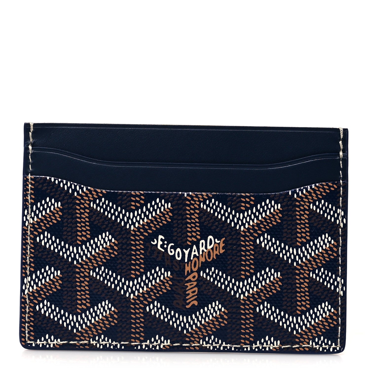 Goyard Goyardine Saint Sulpice Card Holder Navy 1 of 7