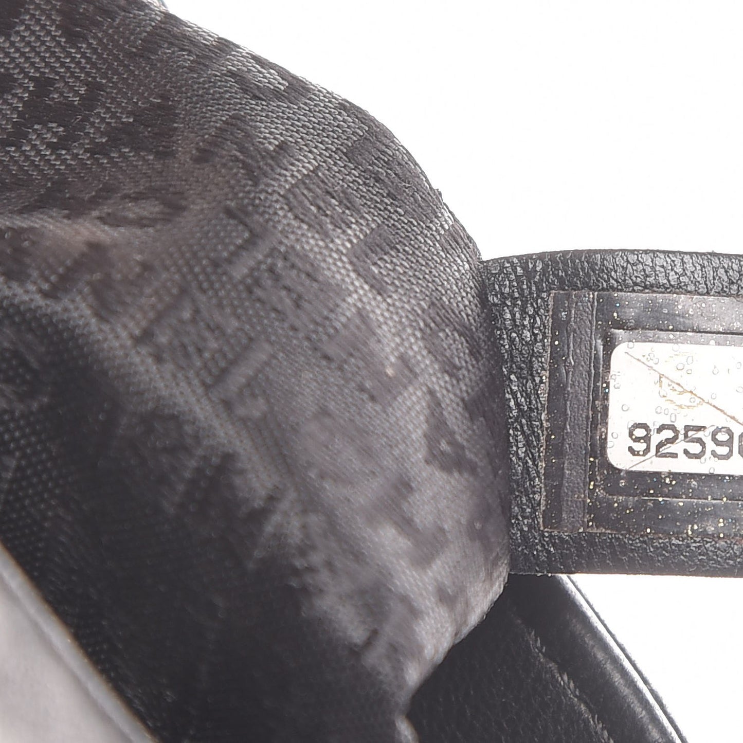 Lambskin Pleated CC Shoulder Bag Black