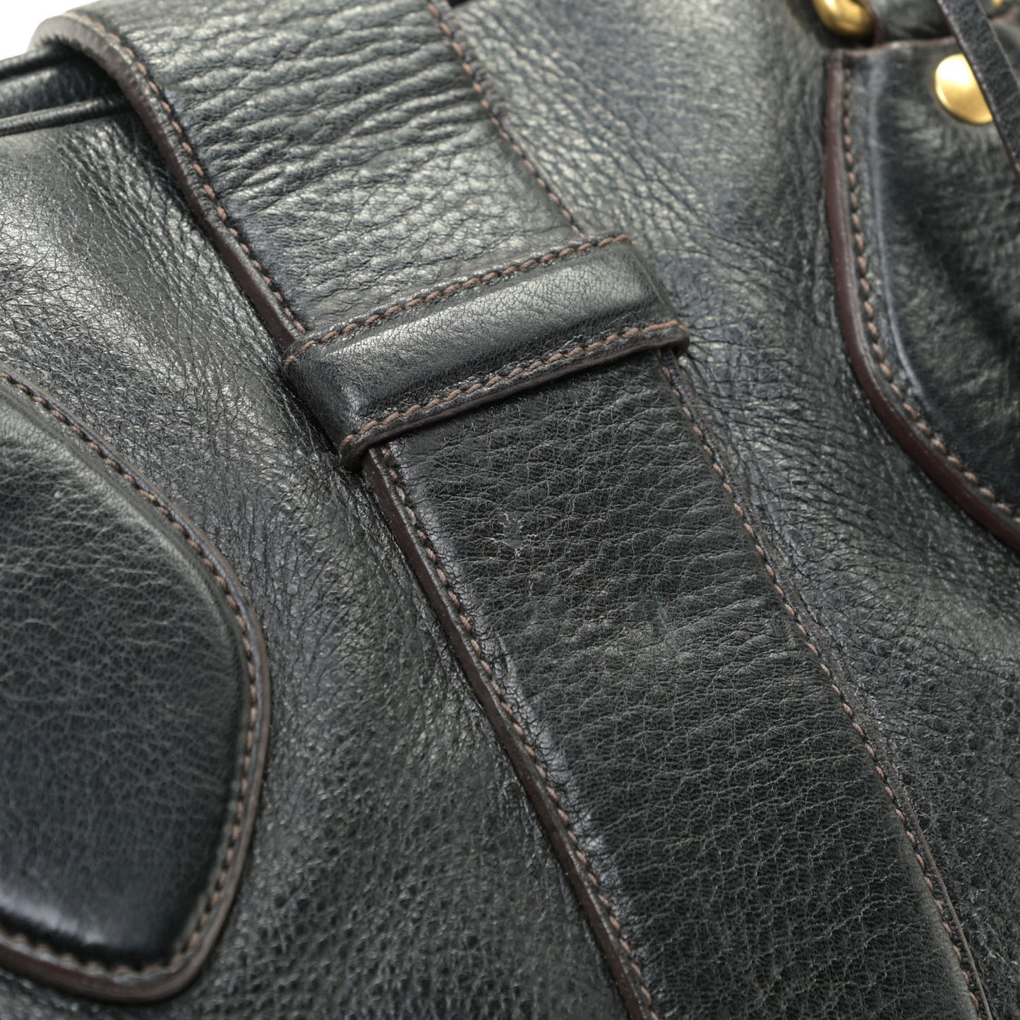 Cervo Large Animalier Satchel Black